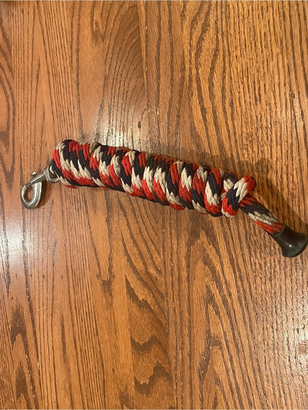 Red and Navy Lead Rope - Picture 2 of 3
